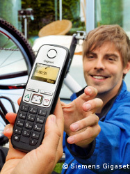 Das Siemens Gigaset A400 verfügt über die energiesparende ECO-DECT-Technik